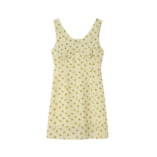 V-neck slim vest dress