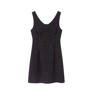 V-neck slim vest dress