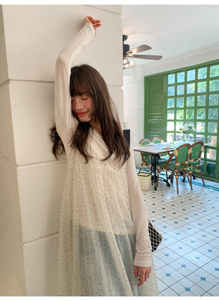 Polka dot sling blouse