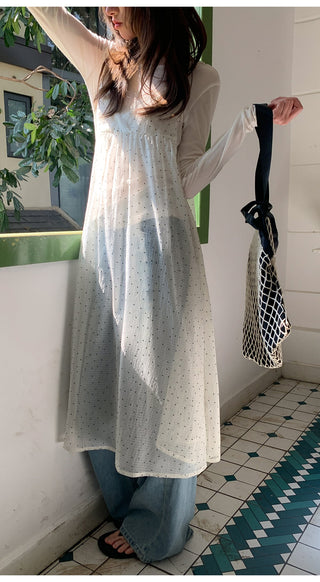 Polka dot sling blouse