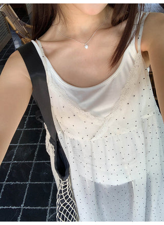 Polka dot sling blouse