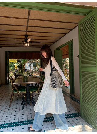 Polka dot sling blouse
