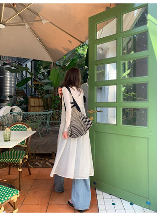 Polka dot sling blouse