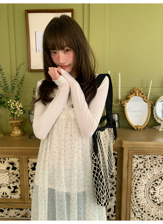 Polka dot sling blouse