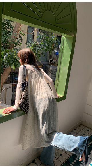 Polka dot sling blouse