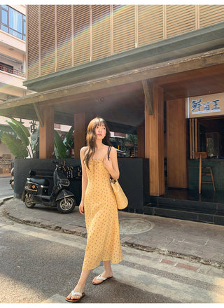 Lace-up floral dress