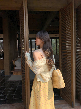 Lace-up floral dress