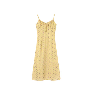 Lace-up floral dress