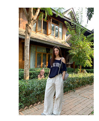 Elastic waist overalls