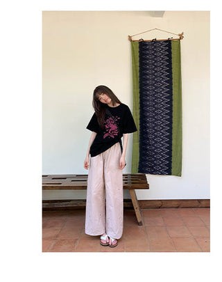 Elastic waist overalls
