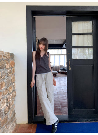 Elastic waist overalls