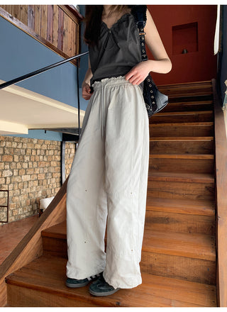 Elastic waist overalls