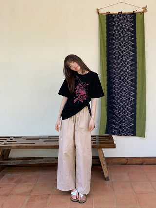 Elastic waist overalls