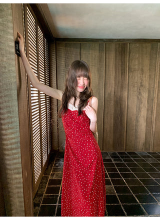 Lace slim slip dress