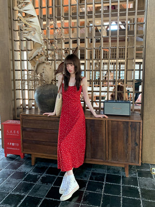 Lace slim slip dress