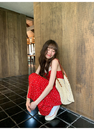 Lace slim slip dress