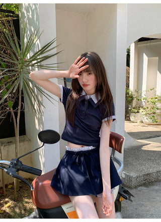 short sleeve Skirt suit