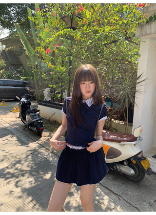 short sleeve Skirt suit
