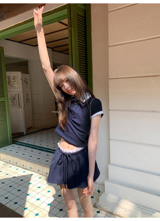 short sleeve Skirt suit