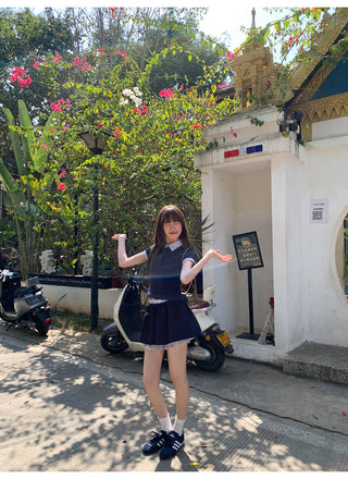 short sleeve Skirt suit