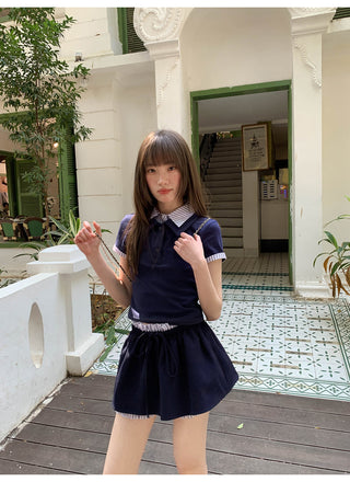 short sleeve Skirt suit