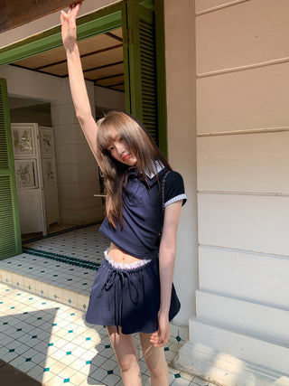 short sleeve Skirt suit