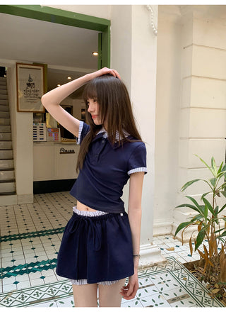 short sleeve Skirt suit