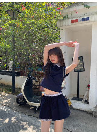 short sleeve Skirt suit