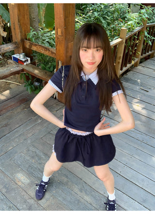 short sleeve Skirt suit