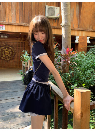 short sleeve Skirt suit