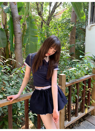 short sleeve Skirt suit