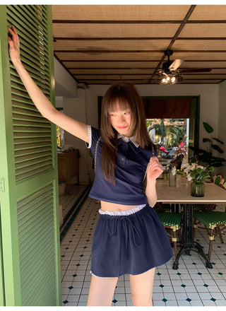 short sleeve Skirt suit