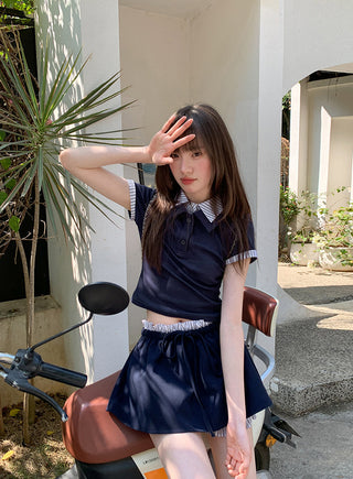 short sleeve Skirt suit
