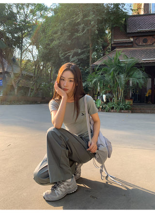 Wide leg trousers