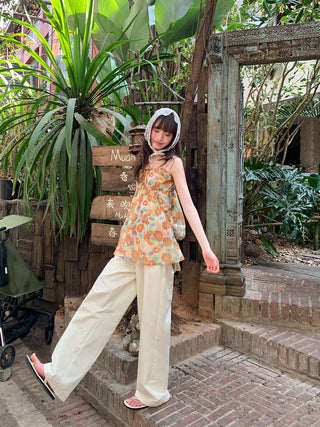 Wide leg trousers