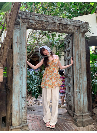 Wide leg trousers