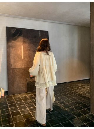 Wide leg trousers