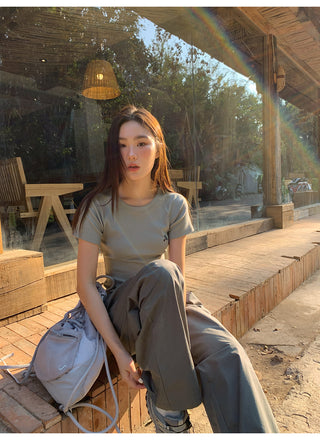 Wide leg trousers