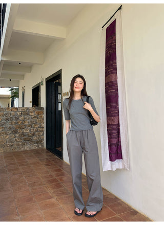 Wide leg trousers