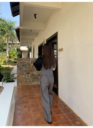 Wide leg trousers