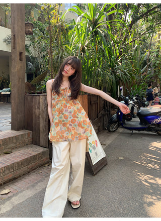 Wide leg trousers