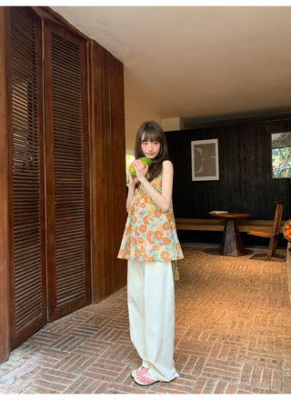 Wide leg trousers