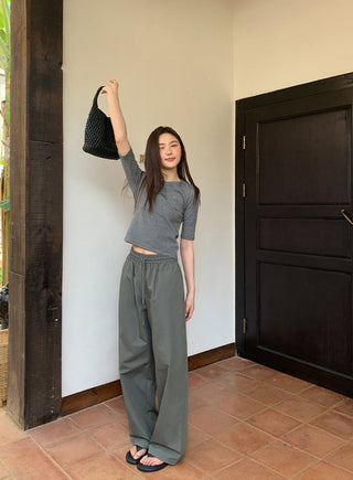 Wide leg trousers