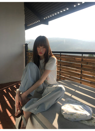 Pleated lantern pants