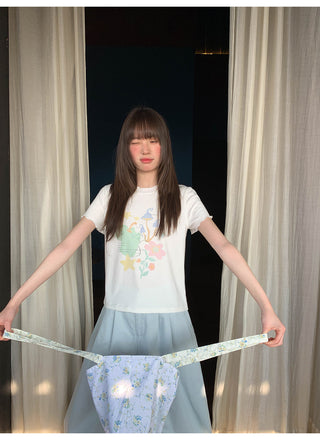 Pleated lantern pants