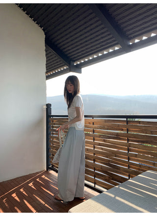 Pleated lantern pants