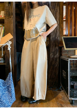 Pleated lantern pants