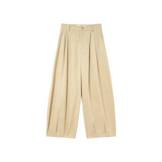 Pleated lantern pants