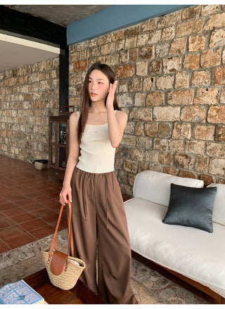 Drawstring casual pants