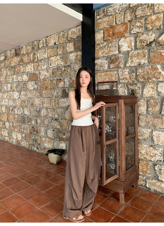 Drawstring casual pants
